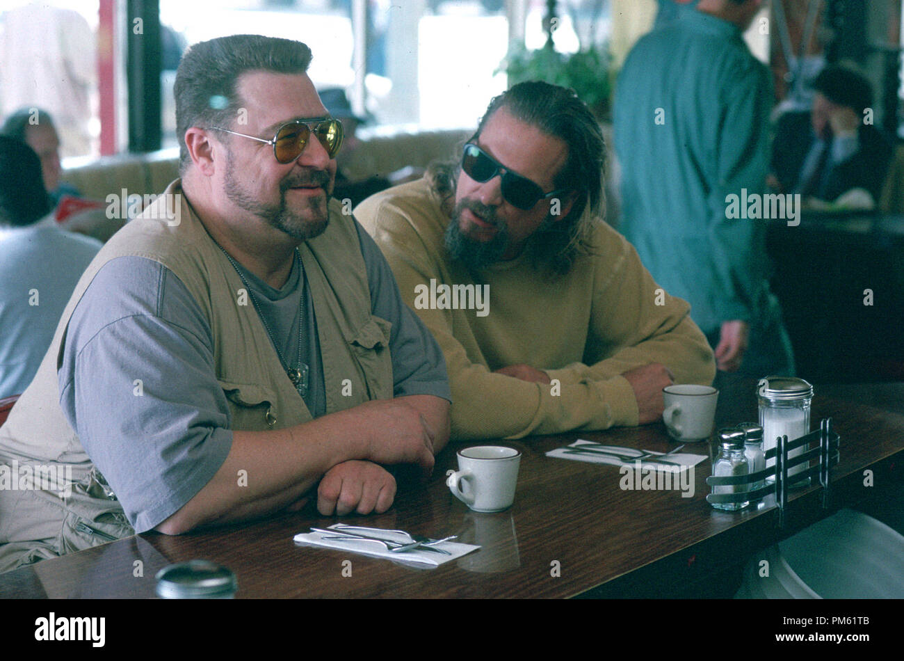 Film Still from 'The Big Lebowski' John Goodman, Jeff Bridges © 1998 Gramercy Pictures Stock Photo