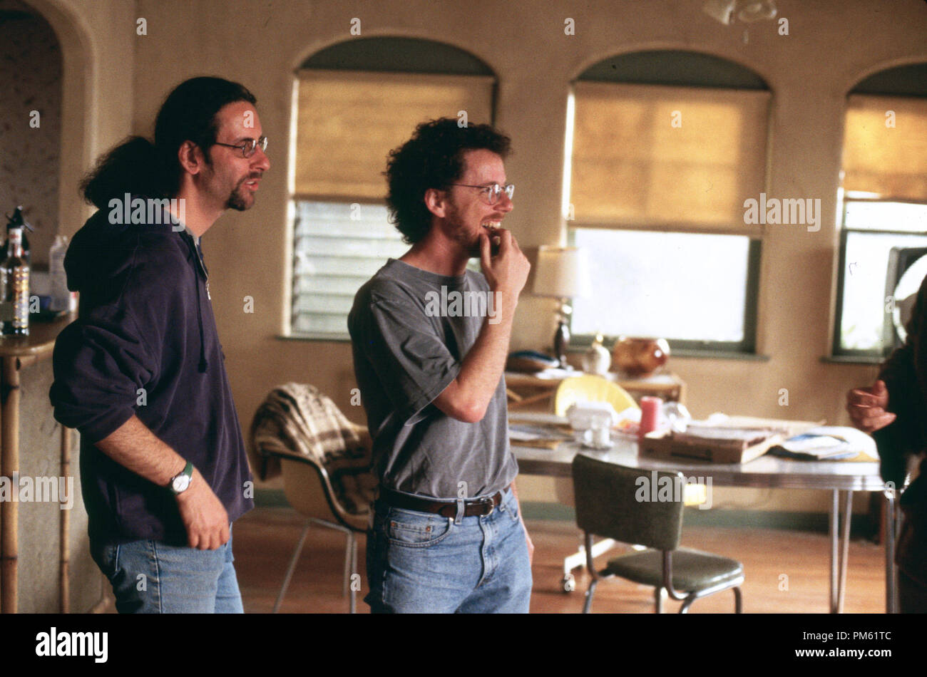 Film Still from 'The Big Lebowski' Writer/Producer Ethan Coen, Writer/Director Joel Coen Stock Photo