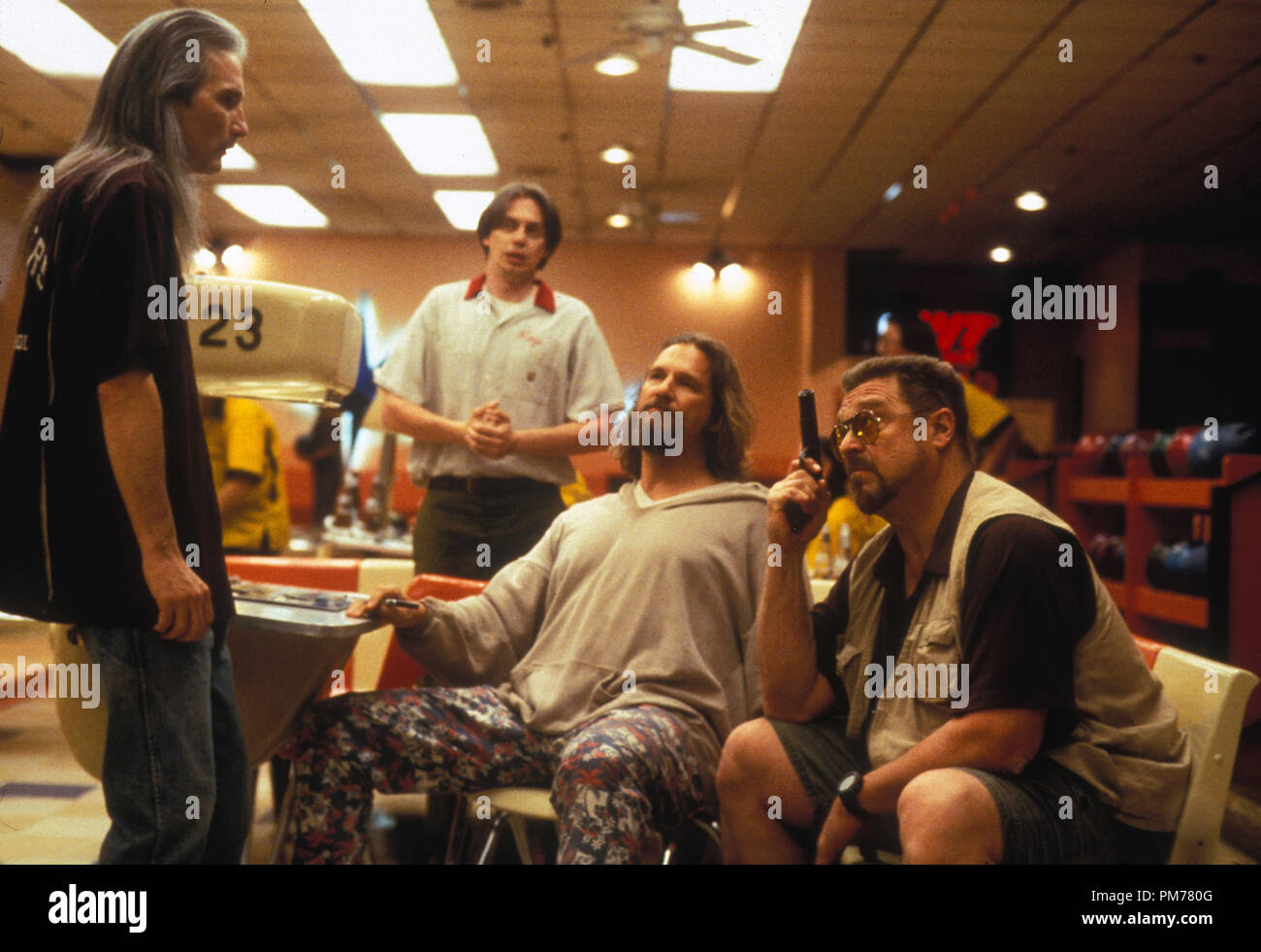 Film Still from 'The Big Lebowski' Jimmy Dale Gilmore, Steve Buscemi, Jeff Bridges, John Goodman © 1998 Gramercy Photo Credit: Merrick Morton  File Reference # 30996011THA  For Editorial Use Only -  All Rights Reserved Stock Photo