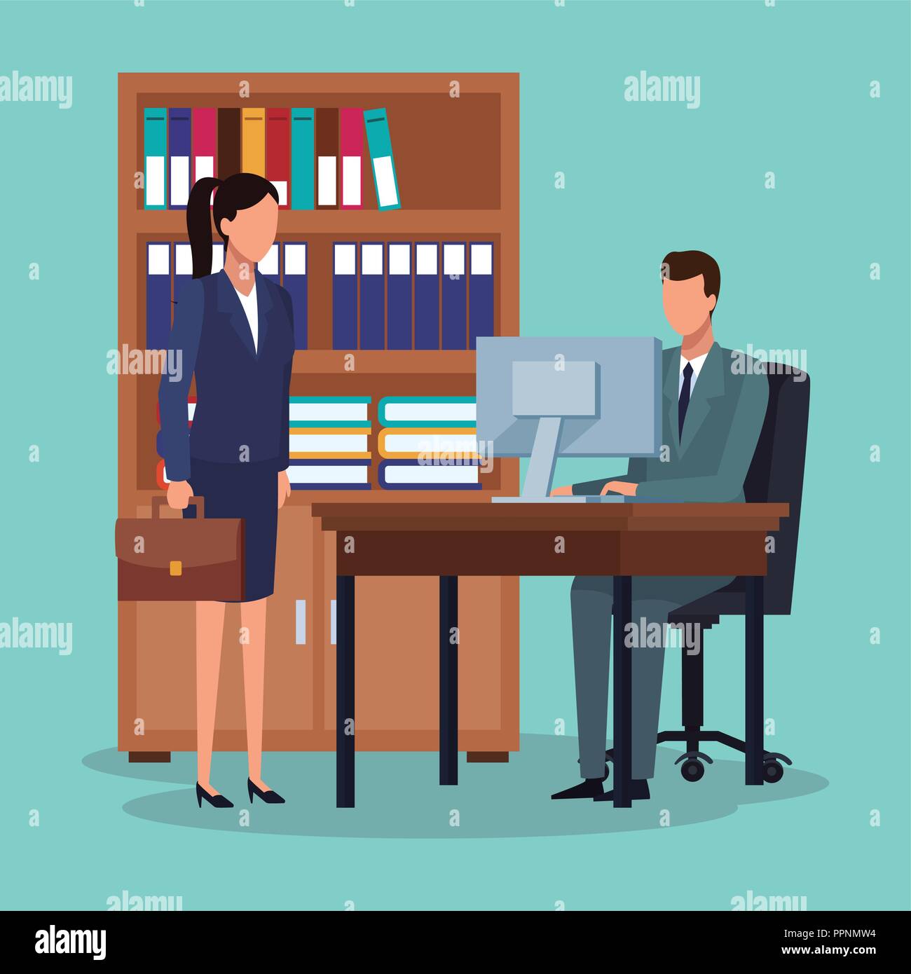 Business people at office Stock Vector Image & Art - Alamy