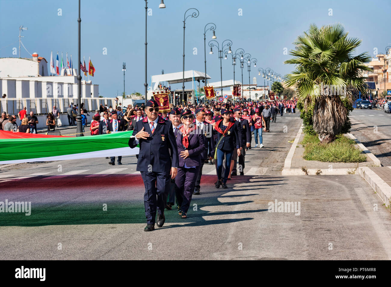 Rome,Italy - September 30, 2018:  In occasion of the 50th anniversary of the foundation of the National Association of Italian State Police, a huge It Stock Photo