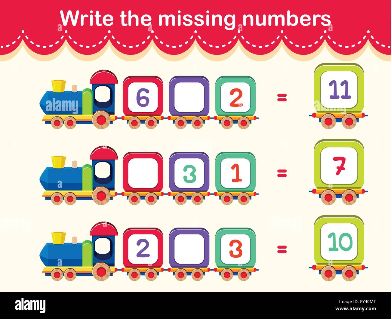 Cartoon illustration educational counting math hi-res stock photography ...