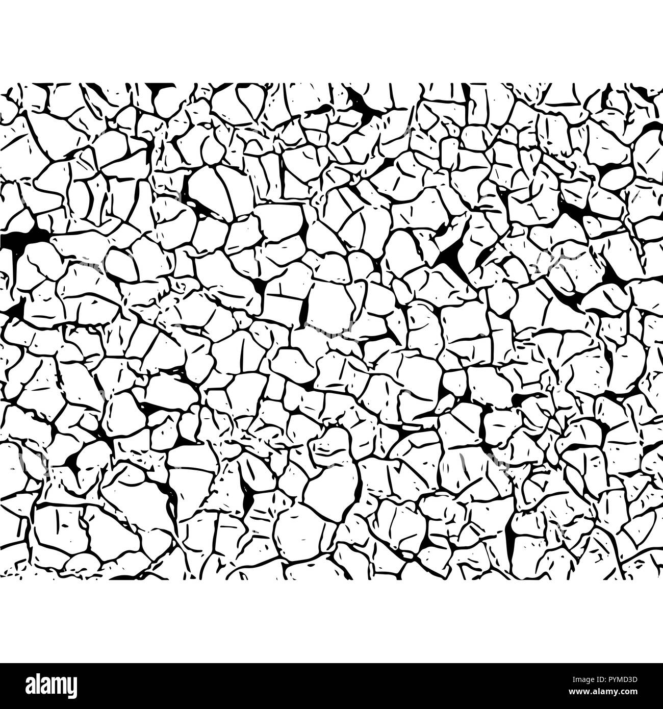 Cracked texture. Cracks and scratches. Vector grunge illustration. Stock Vector