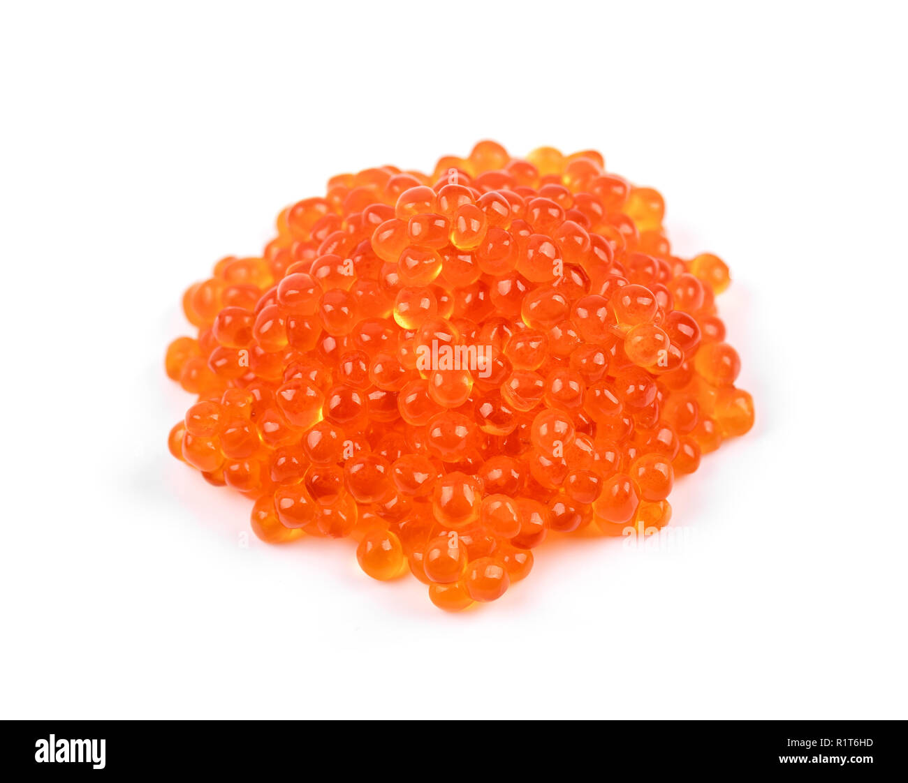 caviar - red fish roe isolated on white background Stock Photo