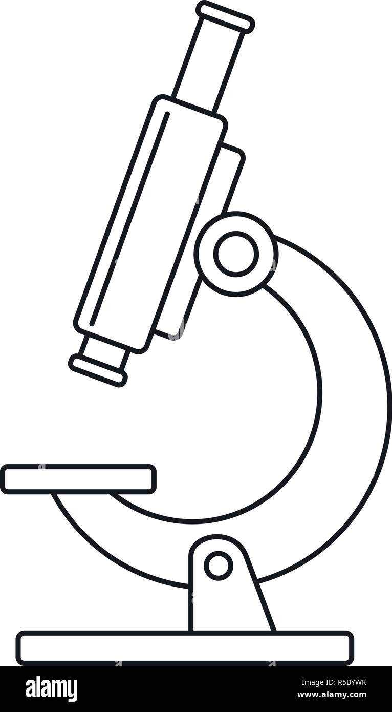 Biology microscope icon. Outline biology microscope vector icon for web ...