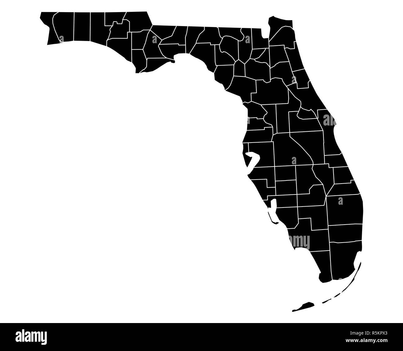 map of florida Stock Photo