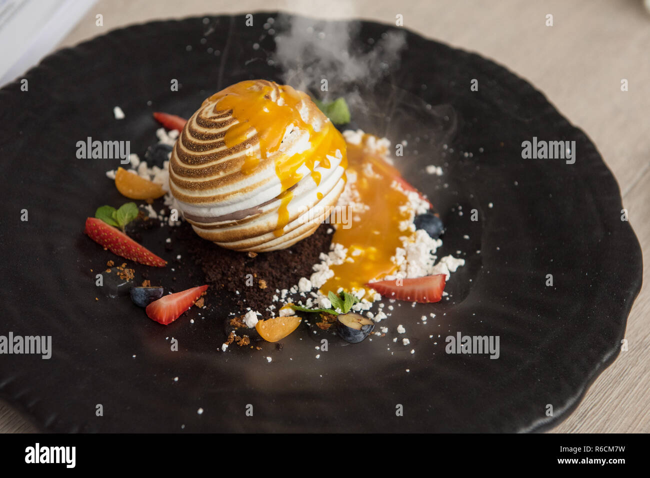 Tasty fruit ice-cream dessert Stock Photo