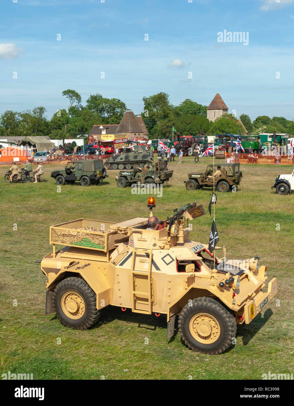 Daimler Ferret Armoured Car at Preston Steam Rally, Kent, England Stock Photo