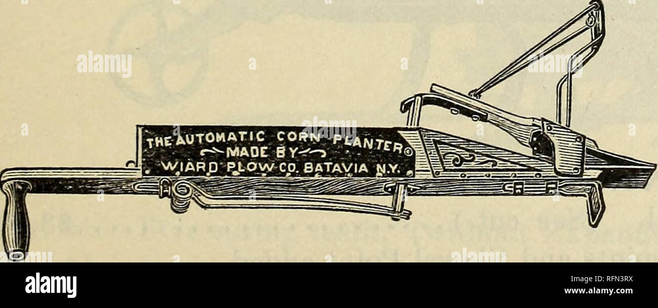 . Illustrated and descriptive catalogue : R.B. Dunning &amp; Co. wholesale and retail dealers in agricultural implements and garden tools, garden, field and grass seeds, cement, lime, hair, plaster and fertilizers, pumps, galvanized iron pipe and pipe fittings, wooden ware and dairy supplies. Vegetables Seeds Catalogs; Agricultural implements Catalogs; Commercial catalogs Maine Bangor. AUTOMATIC Rand €orn Planter. Plants as fast as a person can walk. Simple and well made. Price $2.50.. Please note that these images are extracted from scanned page images that may have been digitally enhanced fo Stock Photo