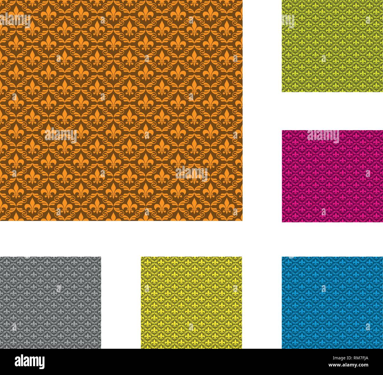 Seamless Damask wallpaper Stock Vector