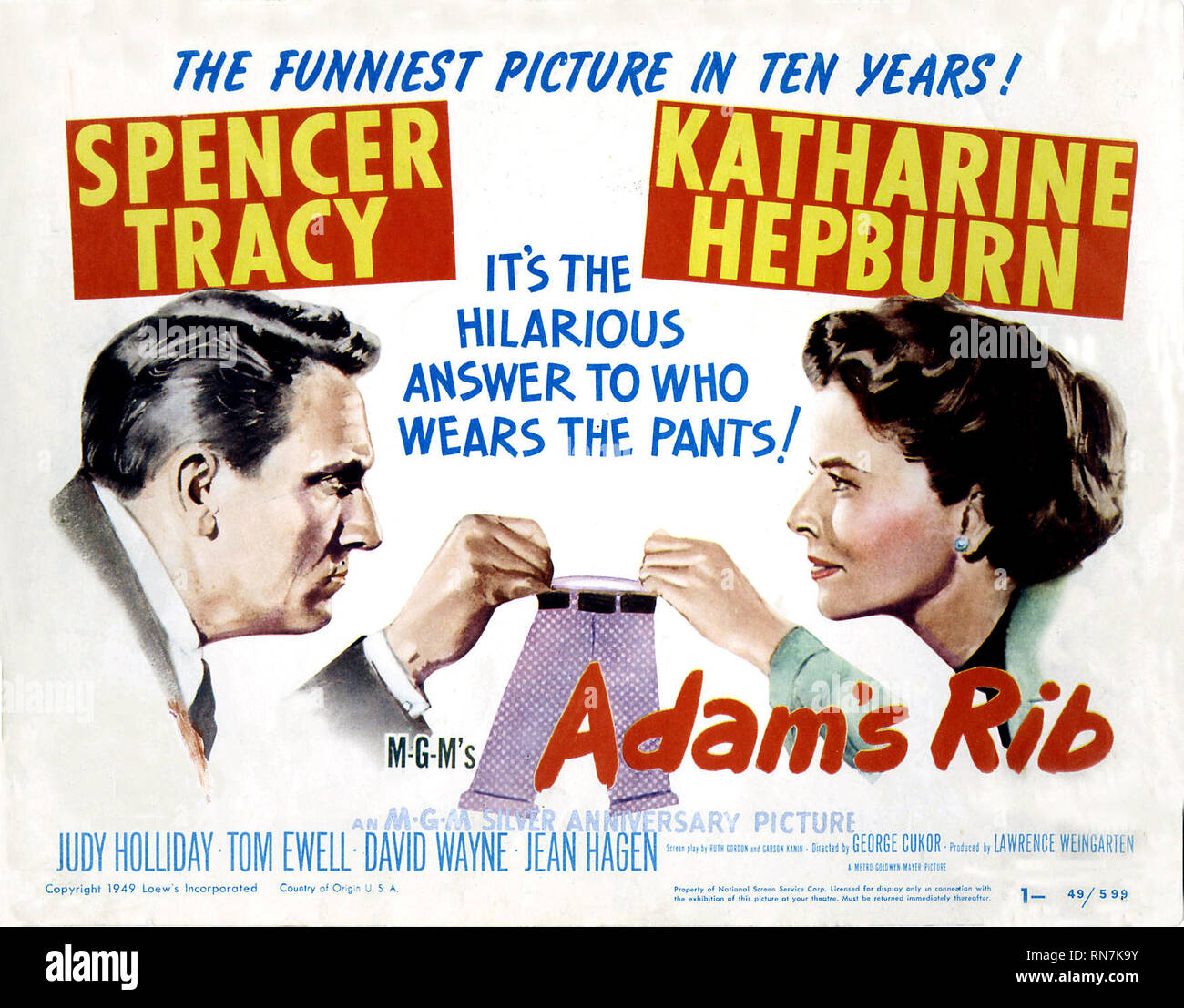 TRACY,POSTER, ADAM'S RIB, 1949 Stock Photo