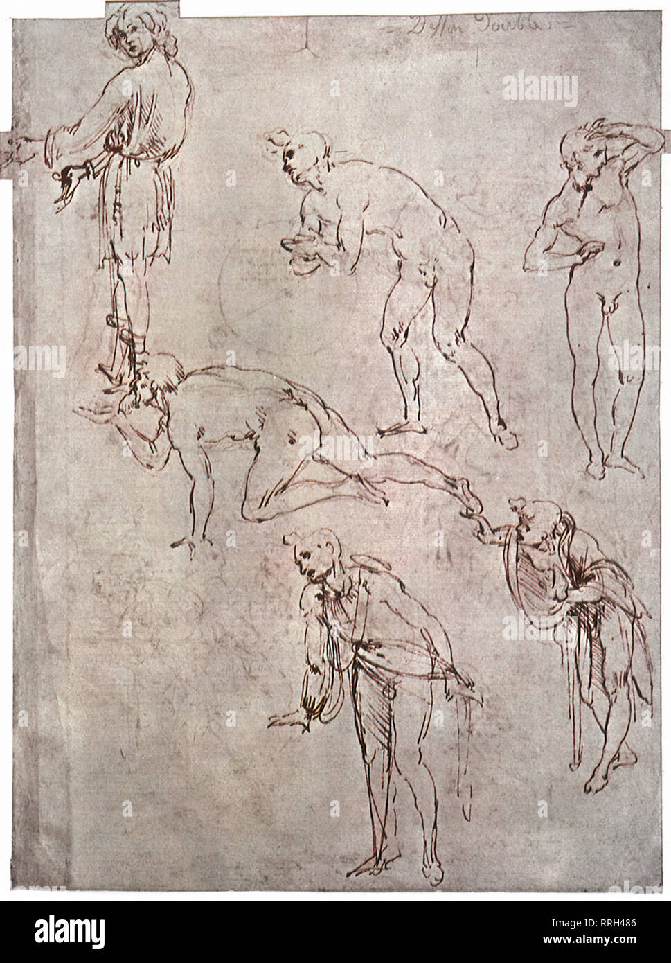 Studies for the Adoration of the Magi. Stock Photo