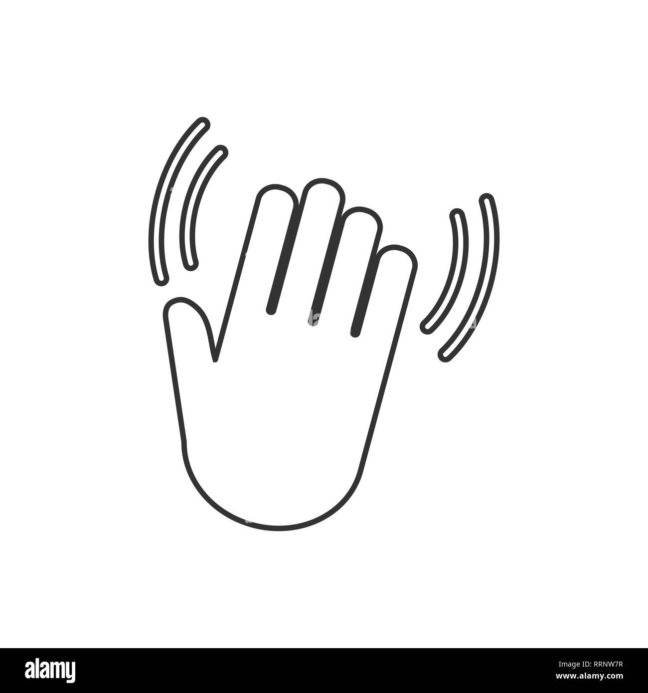 vector icon Hand wave icon Stock Vector