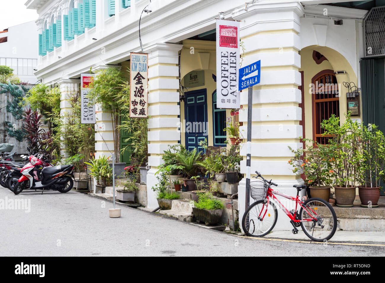 Coffee Atelier B&B, George Town, Penang, Malaysia Stock Photo