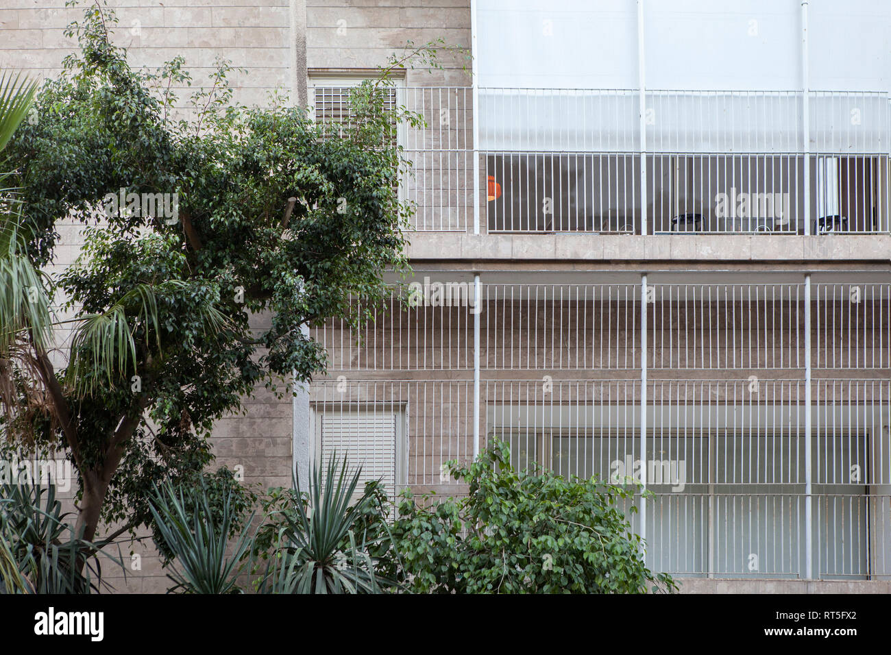 Israel, Tel Aviv, Rothschild Boulevard, White City, International Style Stock Photo