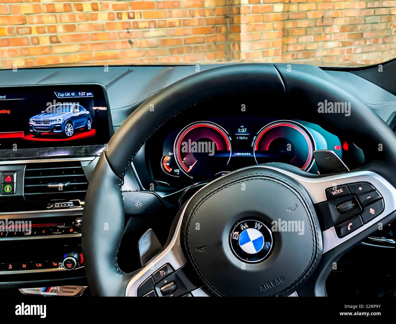 Dashboard of a BMW X4 Stock Photo