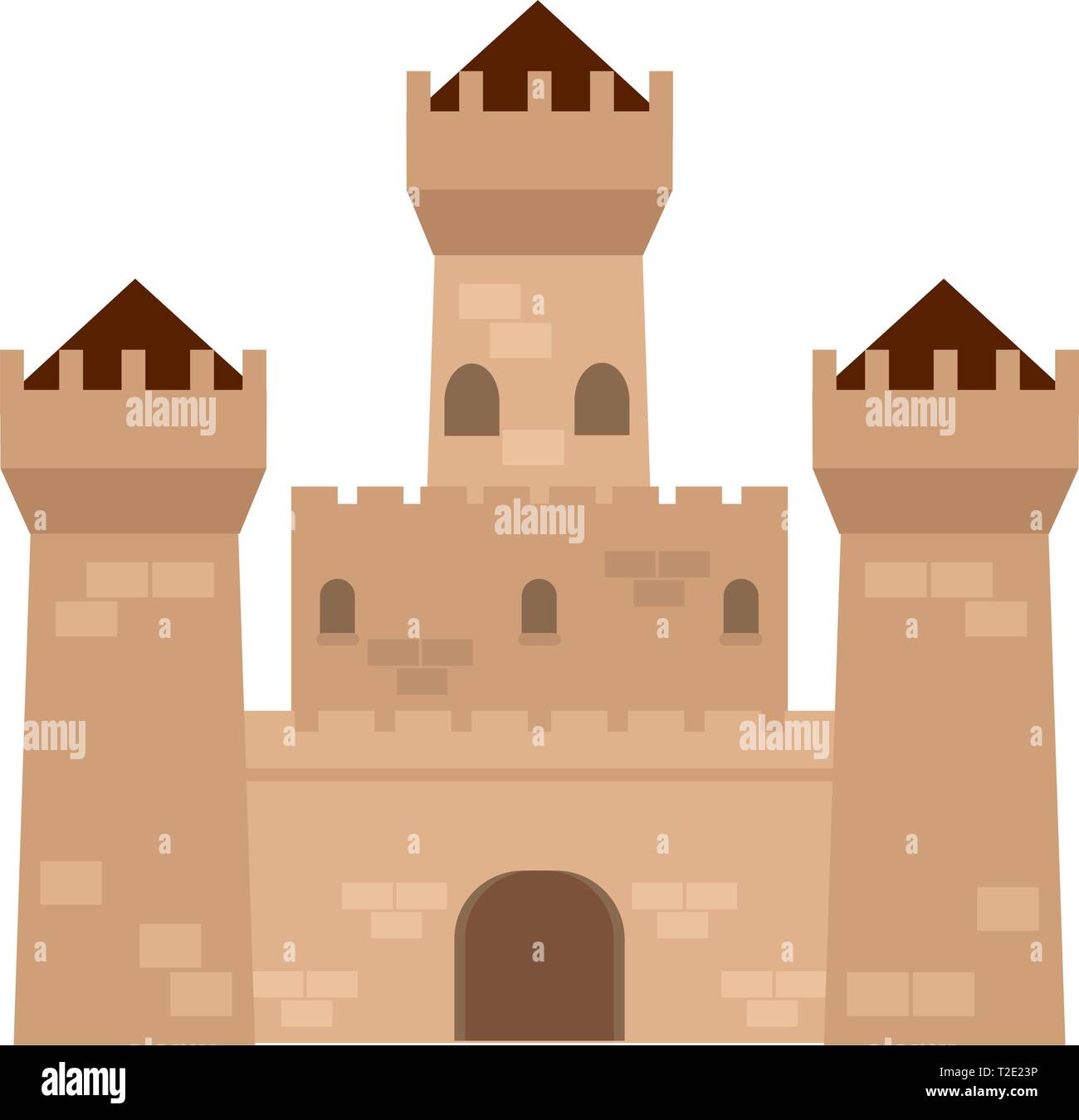 Front view of a castle Stock Vector