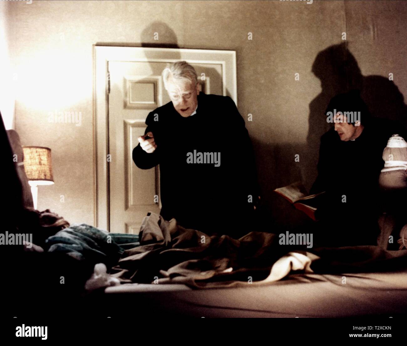 LINDA BLAIR, MAX VON SYDOW, JASON MILLER, THE EXORCIST, 1973 Stock Photo