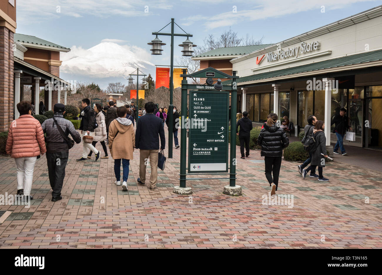 GOTEMBA PREMIUM OUTLETS/JAPAN Stock Photo