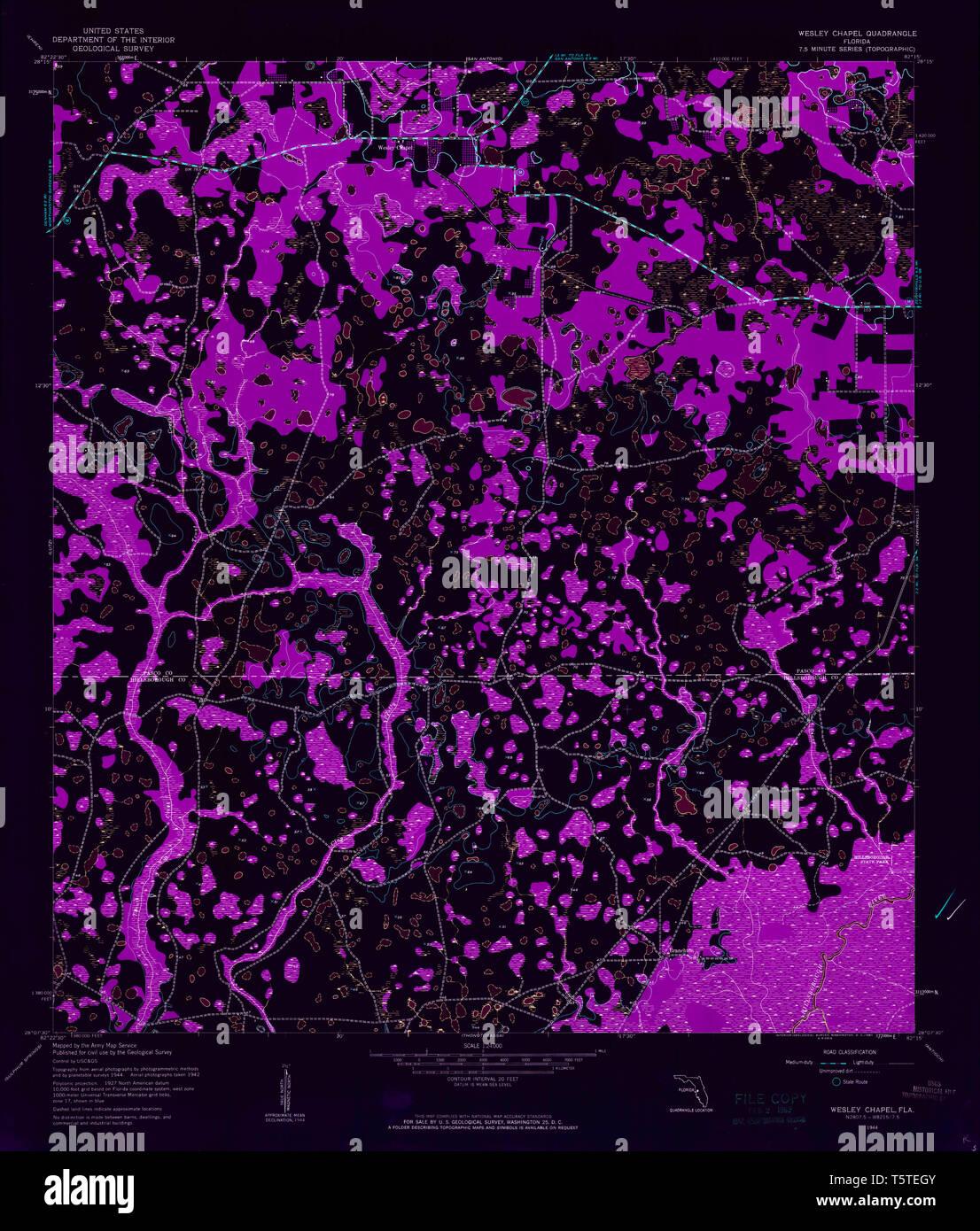 Wesley chapel map hi-res stock photography and images - Alamy