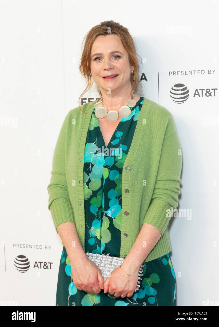 New York, NY - April 26, 2019: Emily Watson attends Tribeca TV: Chernobyl at Tribeca Film Festival at Spring Studio Stock Photo