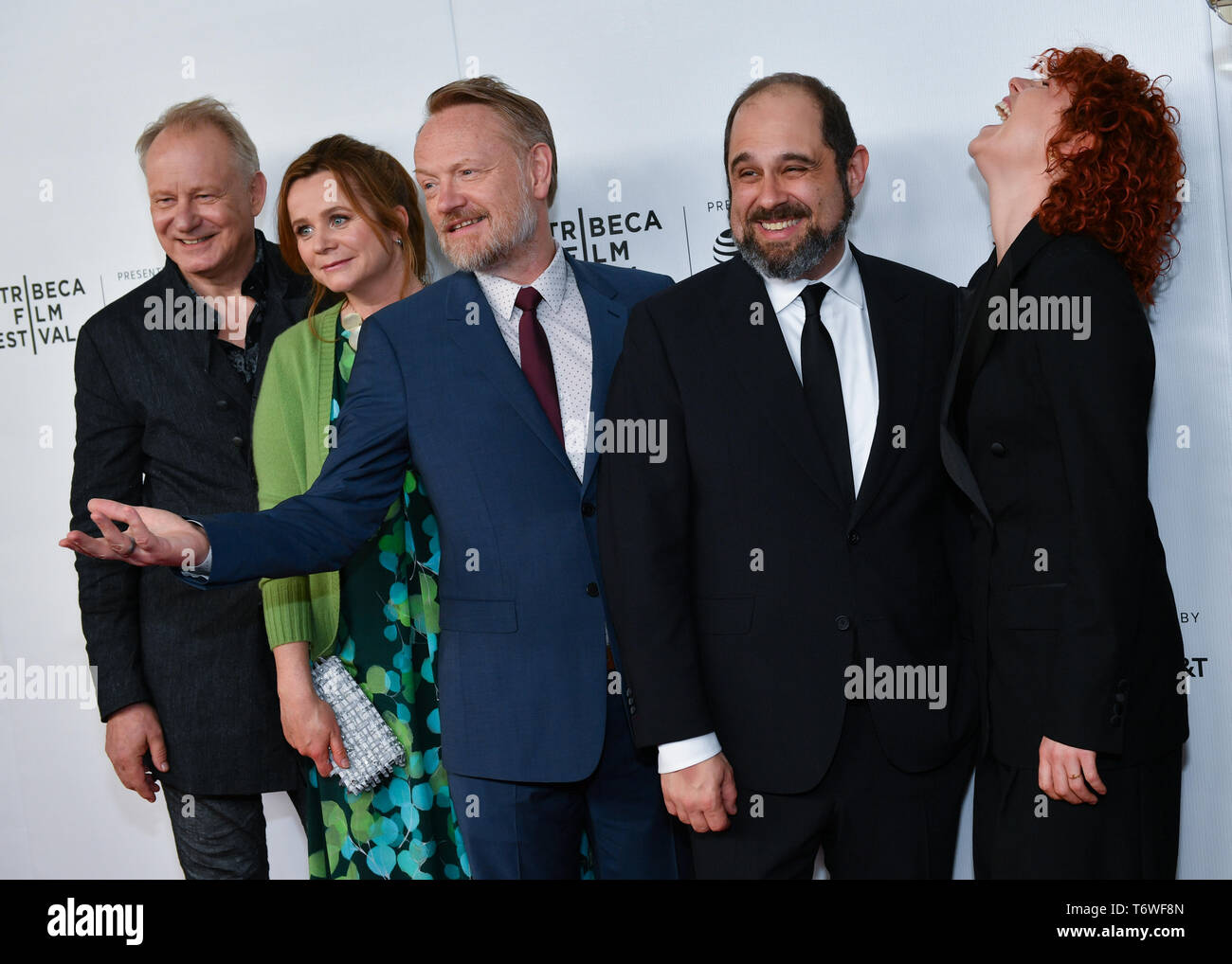 Stellan Skarsgard, Emily Watson, Jared Harris, Craig Mazin and Jessie Buckley attend Tribeca TV: 'Chernobyl' at the 2019 Tribeca Film Festival at Spri Stock Photo