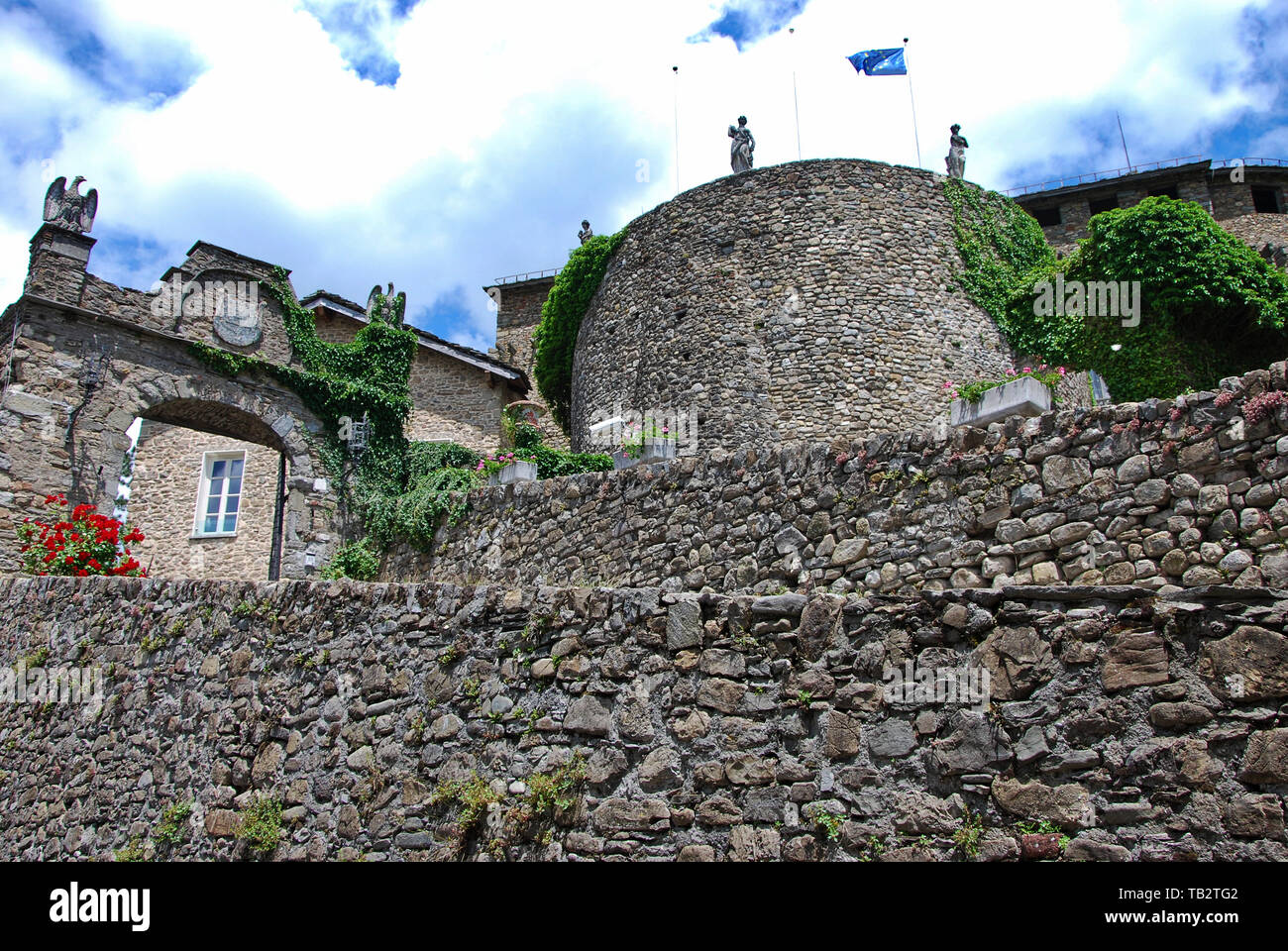 The old castle of Compiano at Compiano, Parma, Emilia Romagna, Italy. Stock Photo