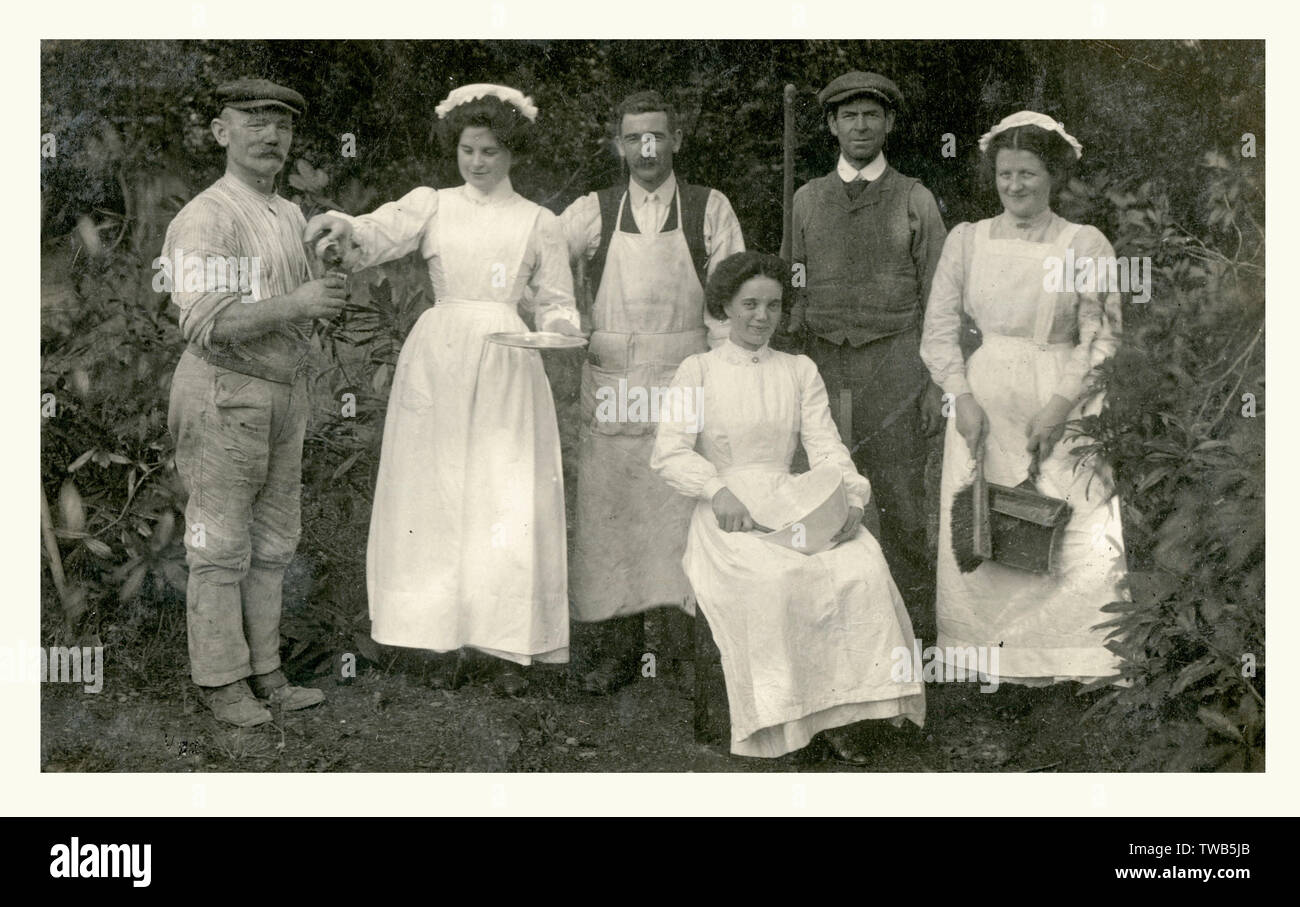 Household Staff - Upper Middle Class Stock Photo