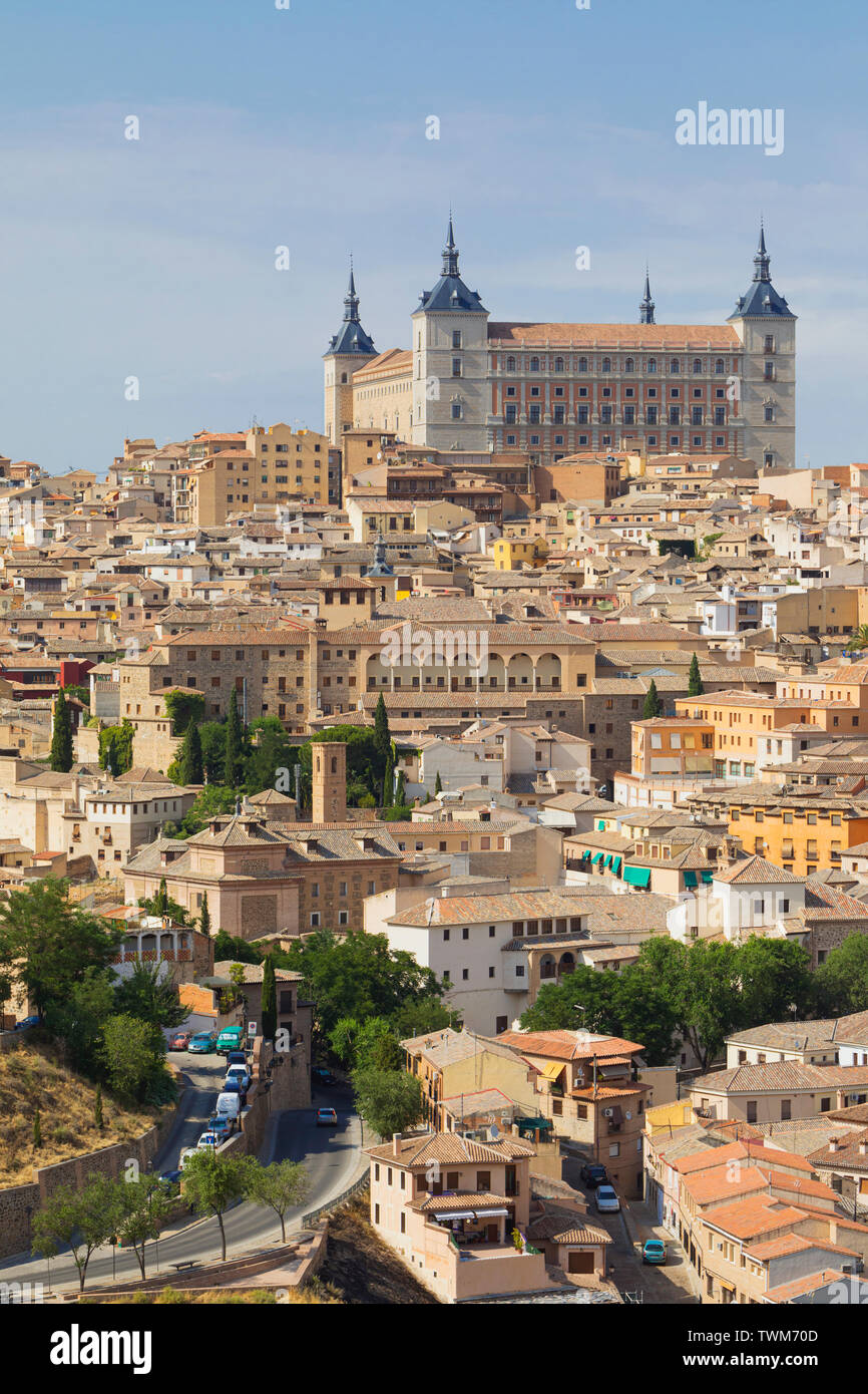 The Alcazar, Toledo, Toledo Province, Castilla-La Mancha Spain.   Toledo is a UNESCO World Heritage Site. Stock Photo