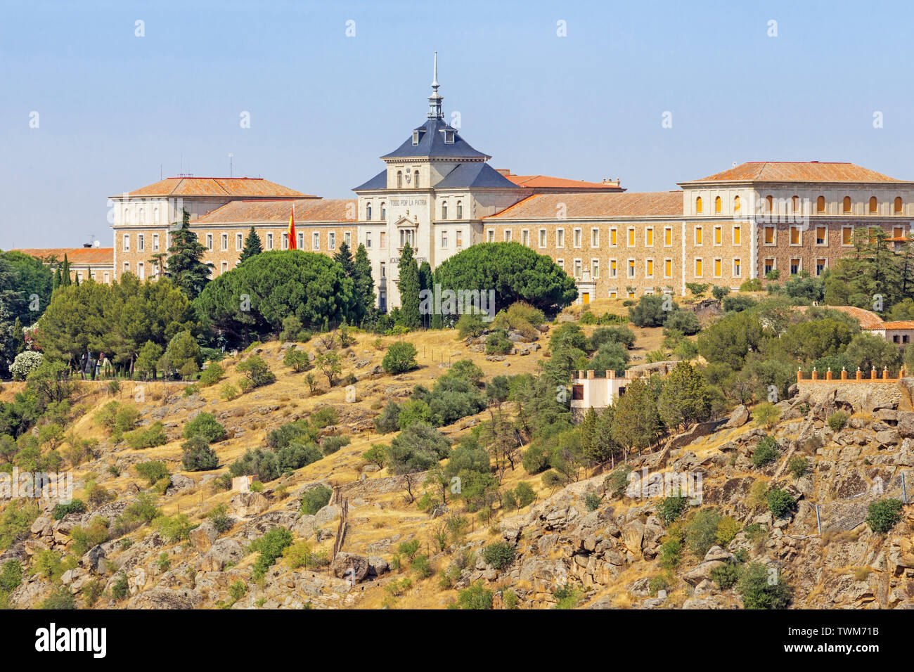 Infantry Acadamy of the Spanish Army, Toledo, Toledo Province, Castilla-La Mancha Spain.   Toledo is a UNESCO World Heritage Site. Stock Photo