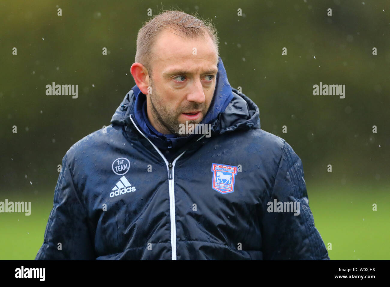 First Team Coach of Ipswich Town, Matt GIll - Paul Lambert, New Ipswich Town Manager first training session - 30th October 2018 Stock Photo