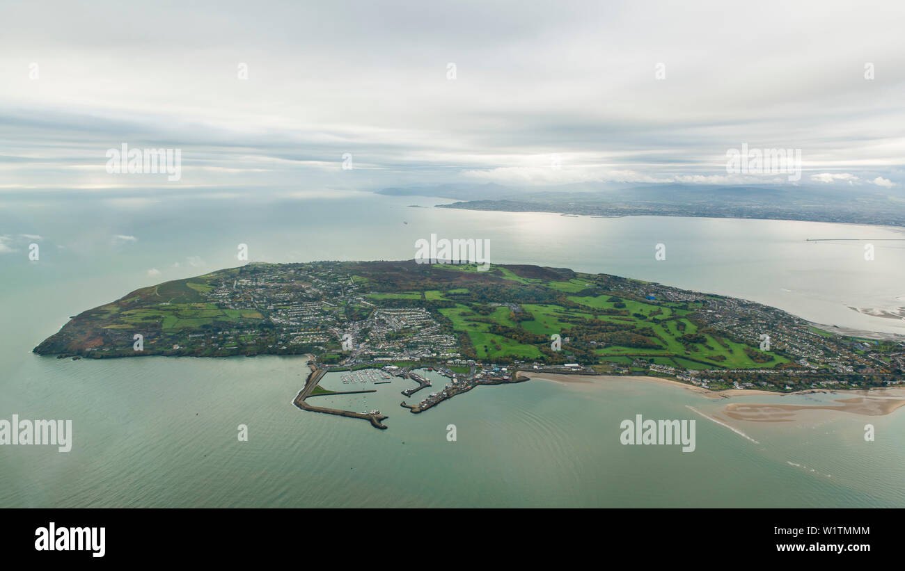 the Howth peninsular from a bird's-eyes view, Dublin, Ireland Stock Photo