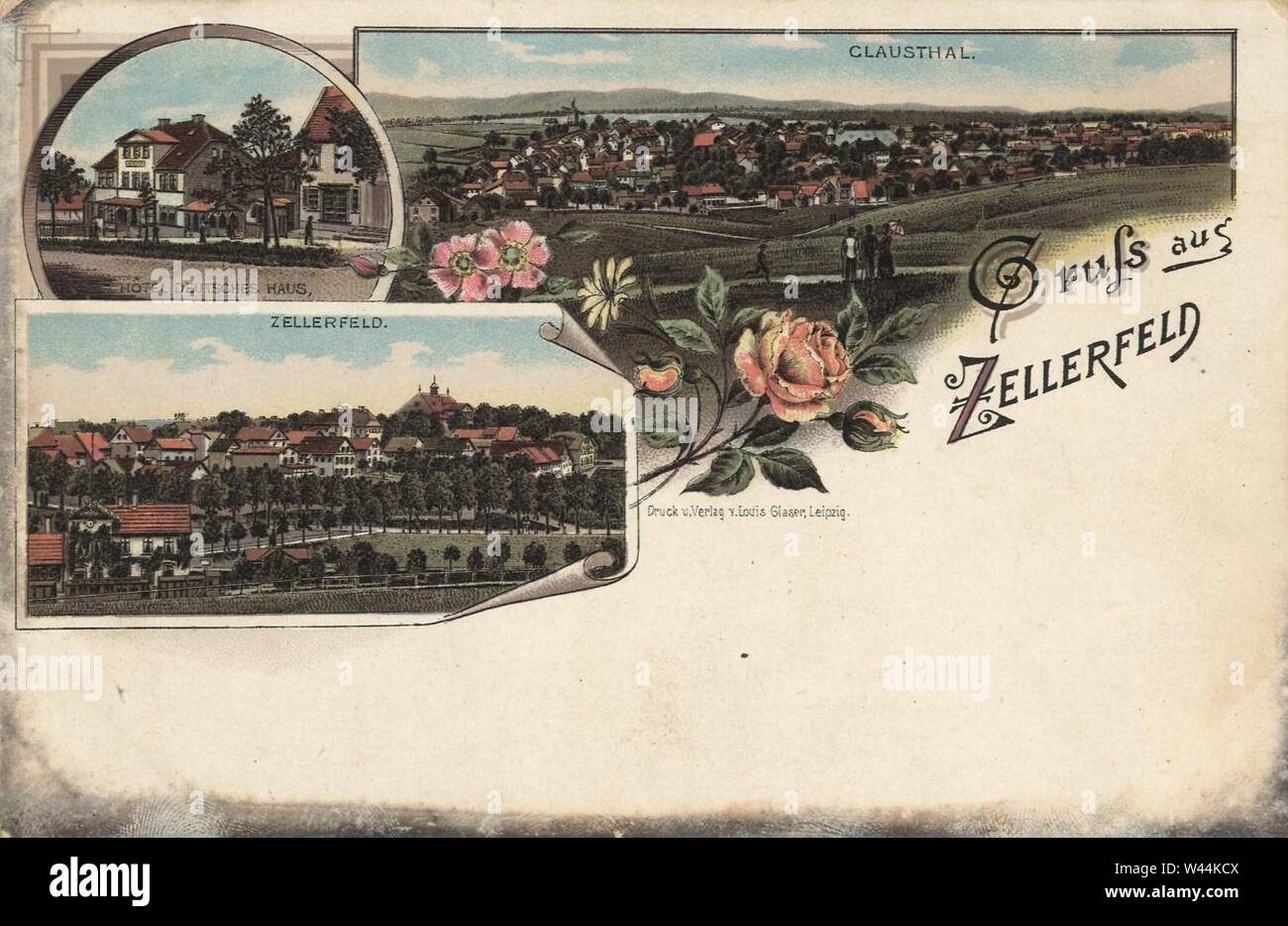 Clausthal-Zellerfeld, Niedersachsen - Stadtansichten; Hotel Deutsches Haus Stock Photo