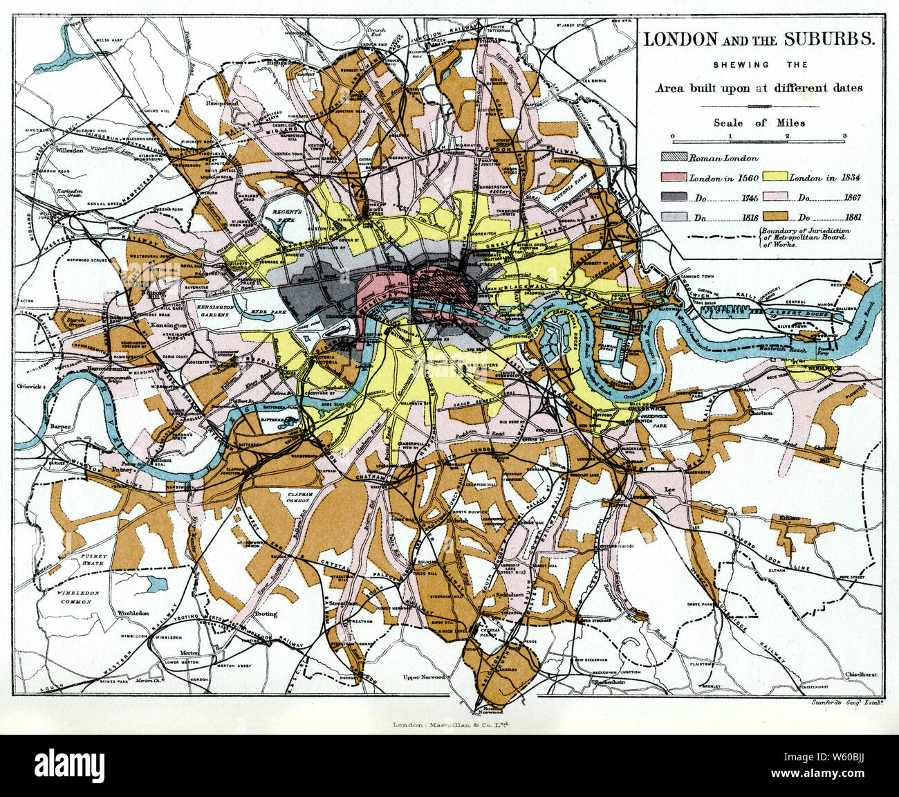 London and the Suburbs, c1903. Stock Photo