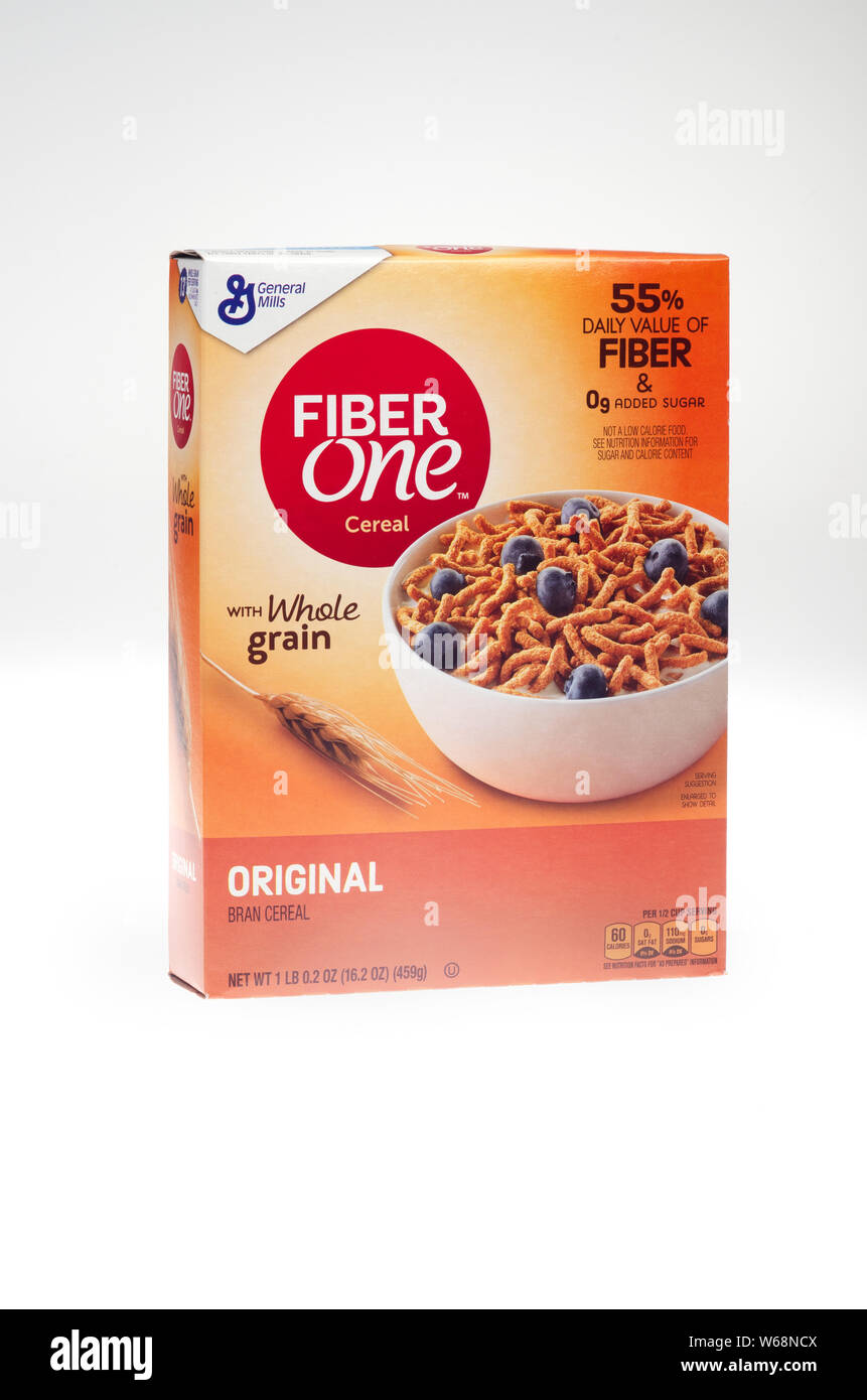 General Mills Fiber One cereal box Stock Photo