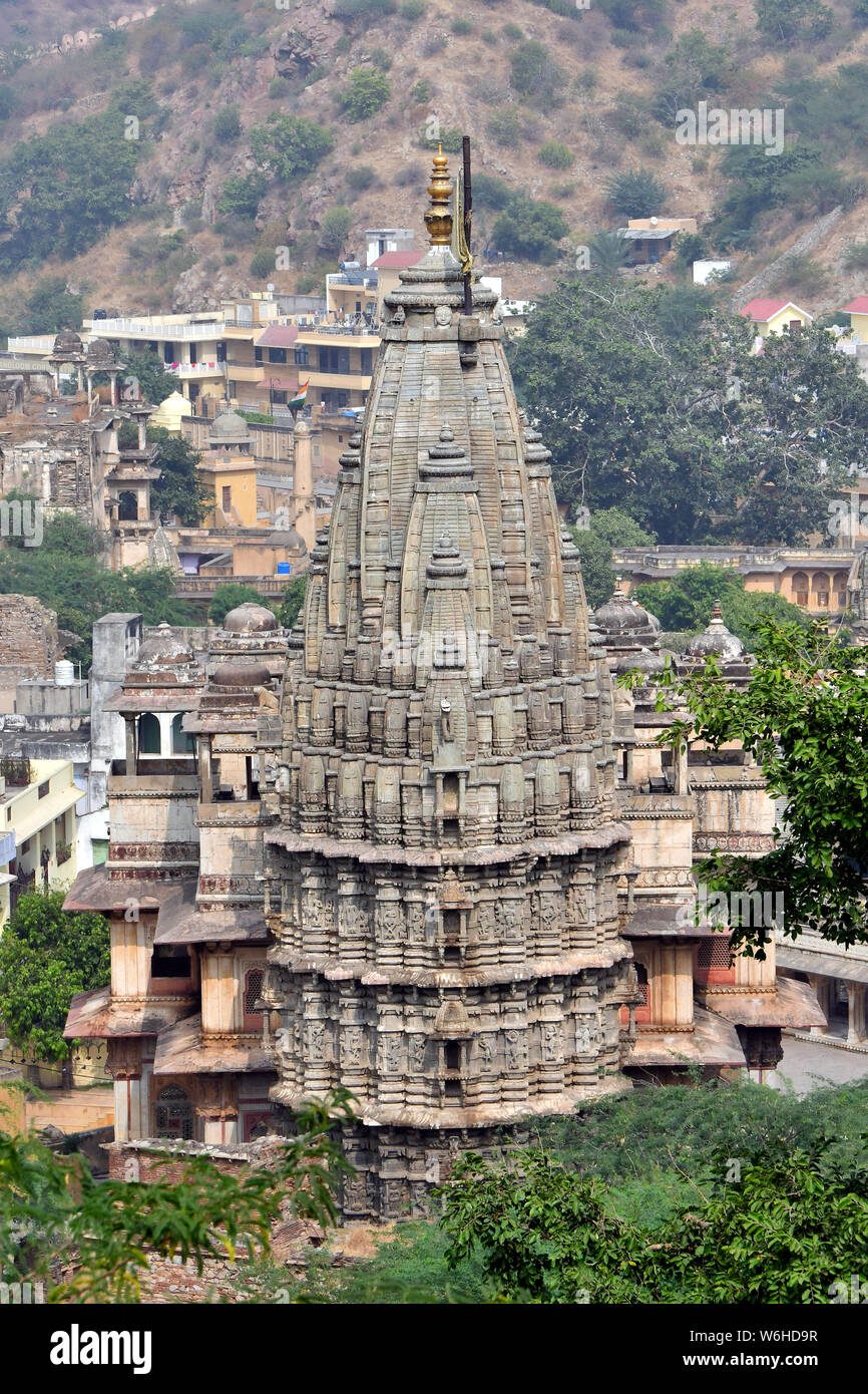 Krishna Meera temple, Amer, India, Asia, UNESCO World Heritage Site Stock Photo