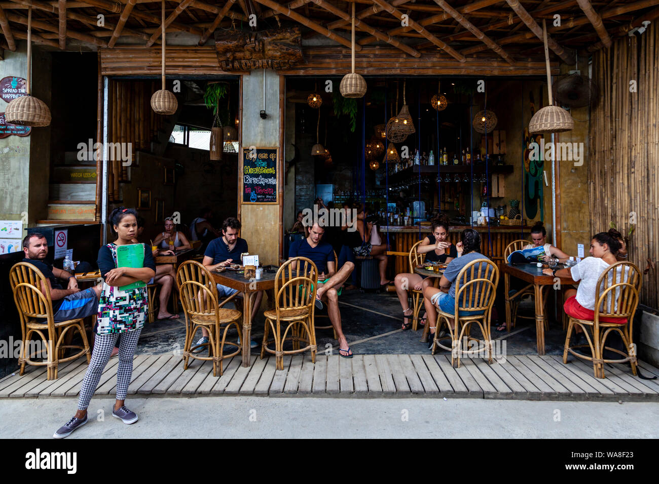 A Popular Cafe/Restaurant In El Nido, Palawan Island, The Philippines Stock Photo