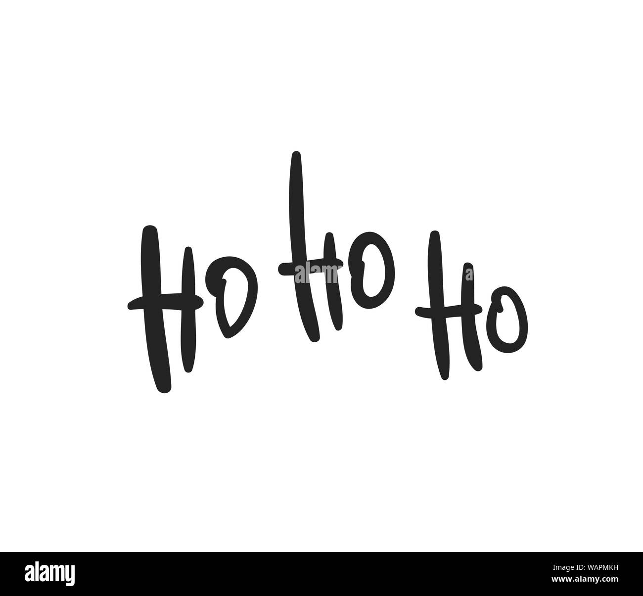 Ho ho ho hand drawn christmas lettering Stock Vector