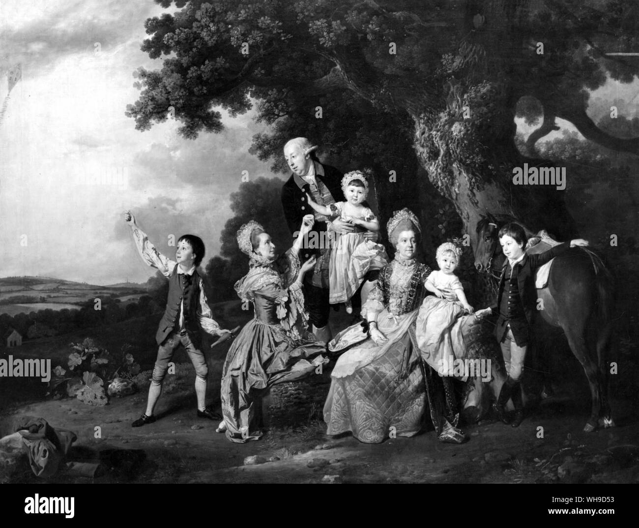 The Bradshaw family by J. Zeffany. Stock Photo