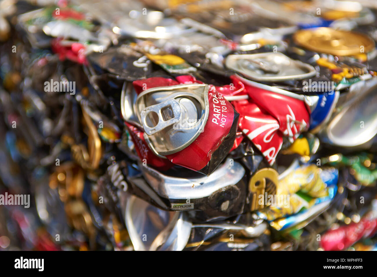 compacted cans Stock Photo