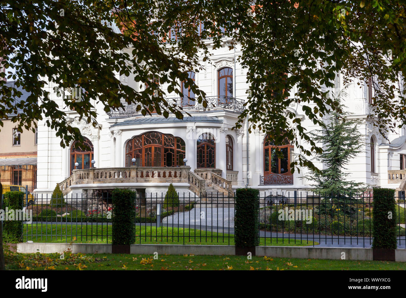 white villa Aschersleben Stock Photo