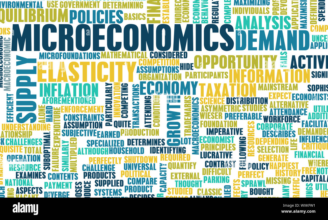 Microeconomics or Micro Economics as a Concept Stock Photo