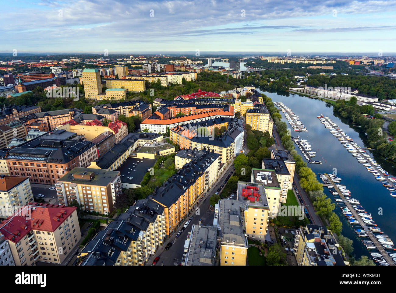 View of Stockholm Sweden early morning Stock Photo