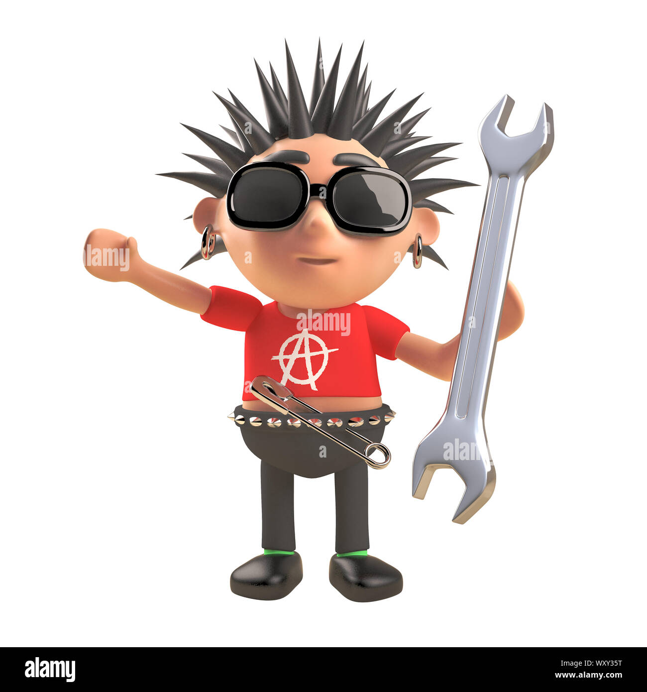 Cartoon 3d Punk Rocker Character With Spiky Hair Holding A Spanner Tool 3d Illustration Render Stock Photo Alamy 95kb, cartoon character with spiky hair n5 picture with tags: https www alamy com cartoon 3d punk rocker character with spiky hair holding a spanner tool 3d illustration render image274731796 html