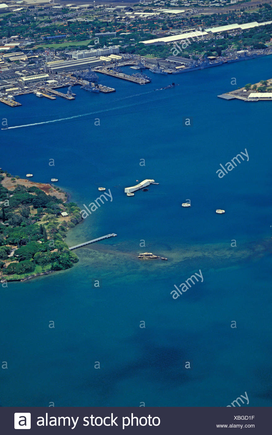 Pearl Harbor Memorial Aerial High Resolution Stock Photography and ...