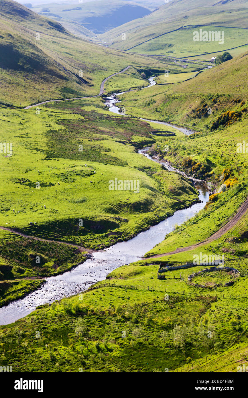 Fluß Coquet oberen Coquetdale Northumberland England Stockfoto