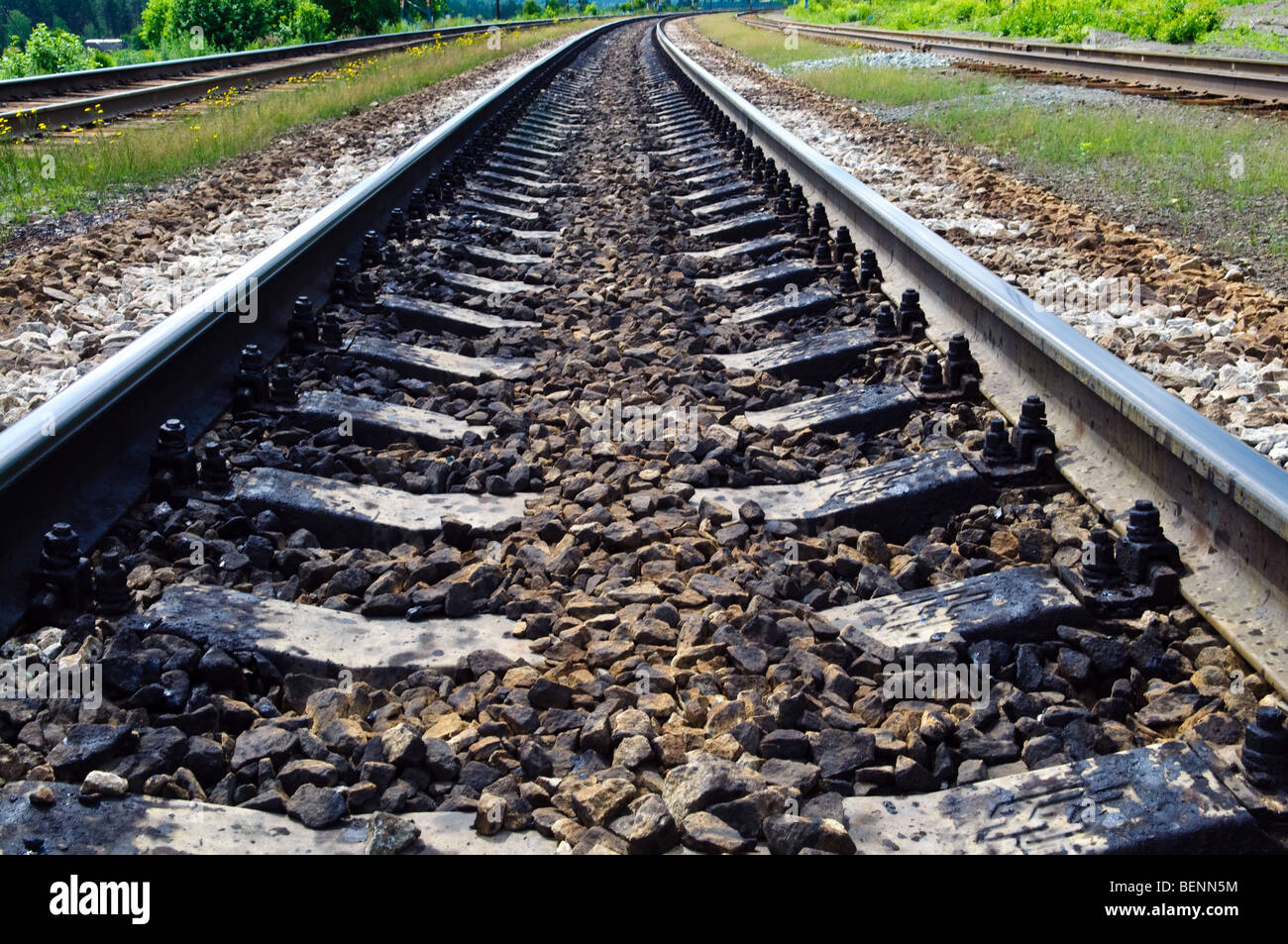 Eisenbahn in Horizont gehen Stockfoto