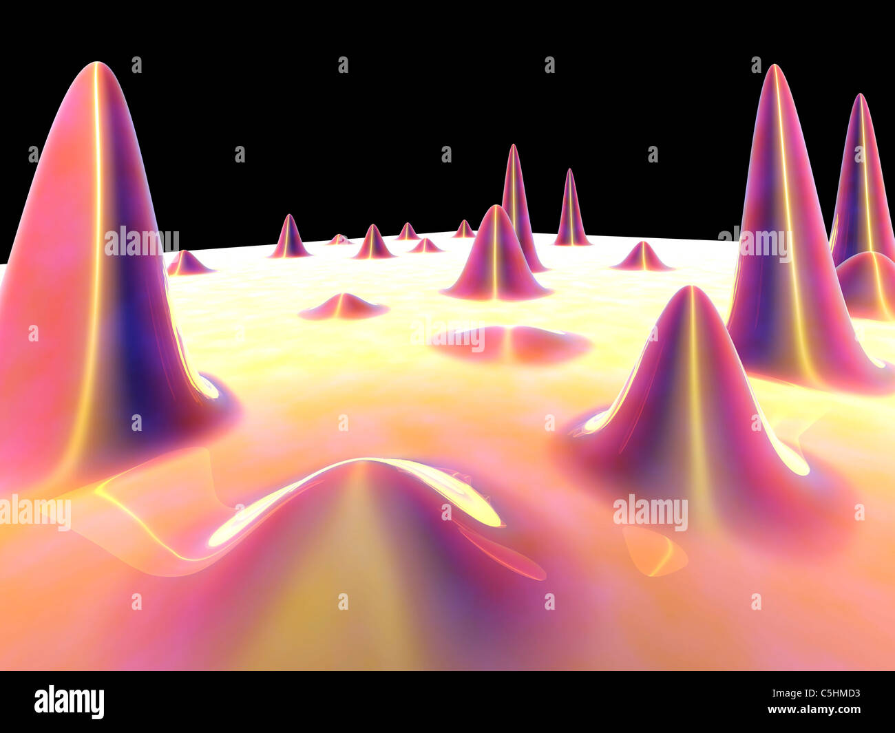 3D Oberfläche graph Stockfoto