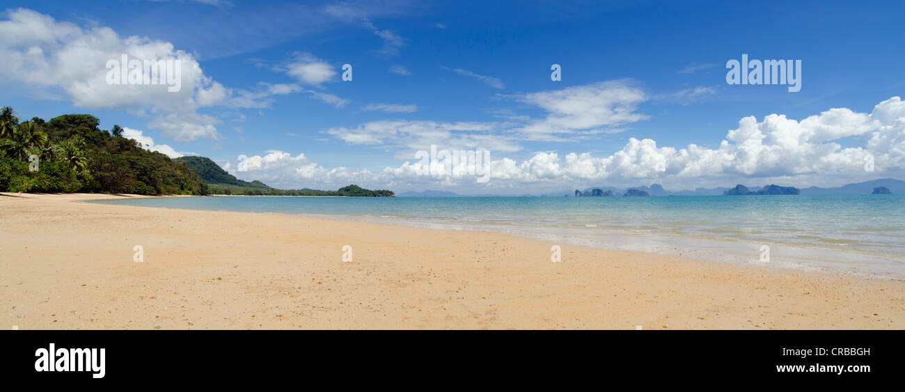 Sandstrand, Pasai Beach, Koh Yao Noi, Phang Nga, Thailand, Südostasien, Asien Stockfoto