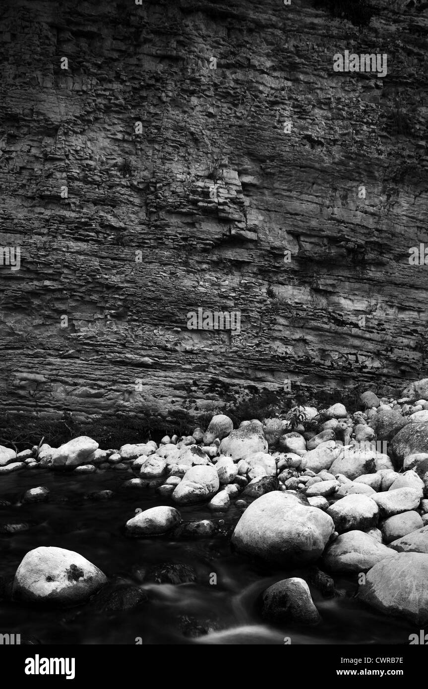 Flusskiesel Stockfoto